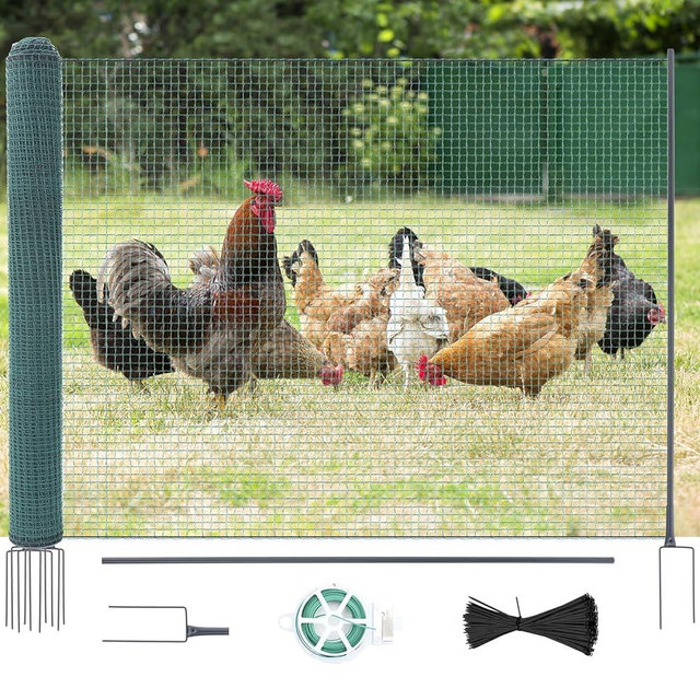 Non Electric Fence Netting, 40in x 164ft Nylon Portable Movable Livestock Nets Mesh for Chickens, Goats, Sheep, Dog, All-Purpose Fencing for Backyard Homesteader Farm Ranche