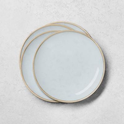Stoneware Reactive Exposed Rim Salad Plate Blue - Hearth & Hand™ with Magnolia