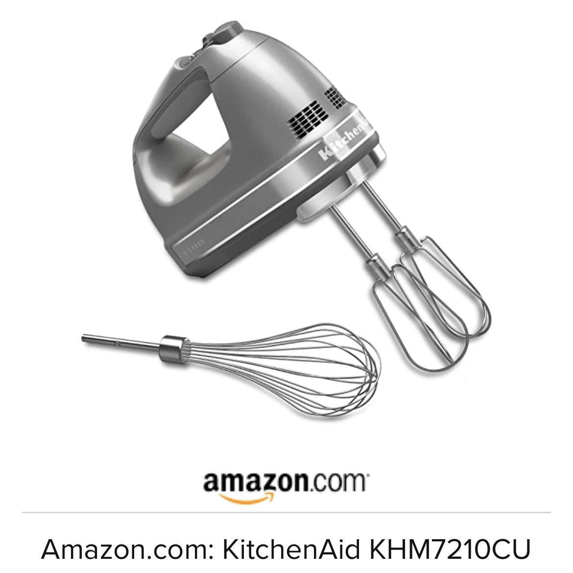 Amazon.com: KitchenAid KHM7210CU 7-Speed Digital Hand Mixer
