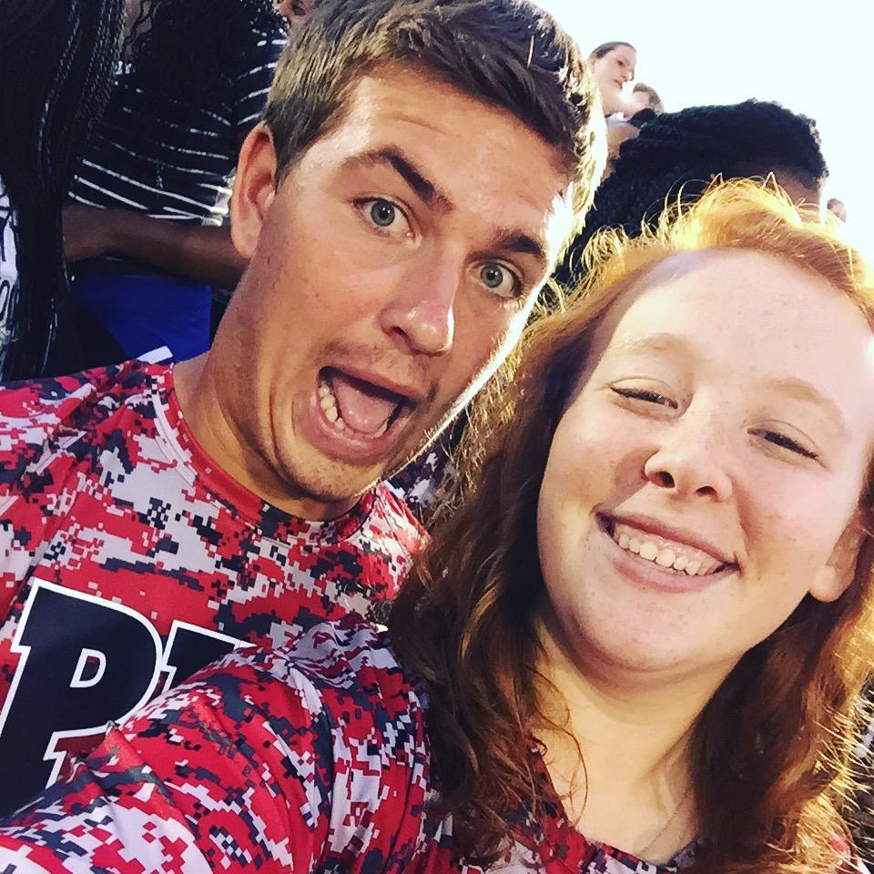 This was at a Friday night football game in high school!