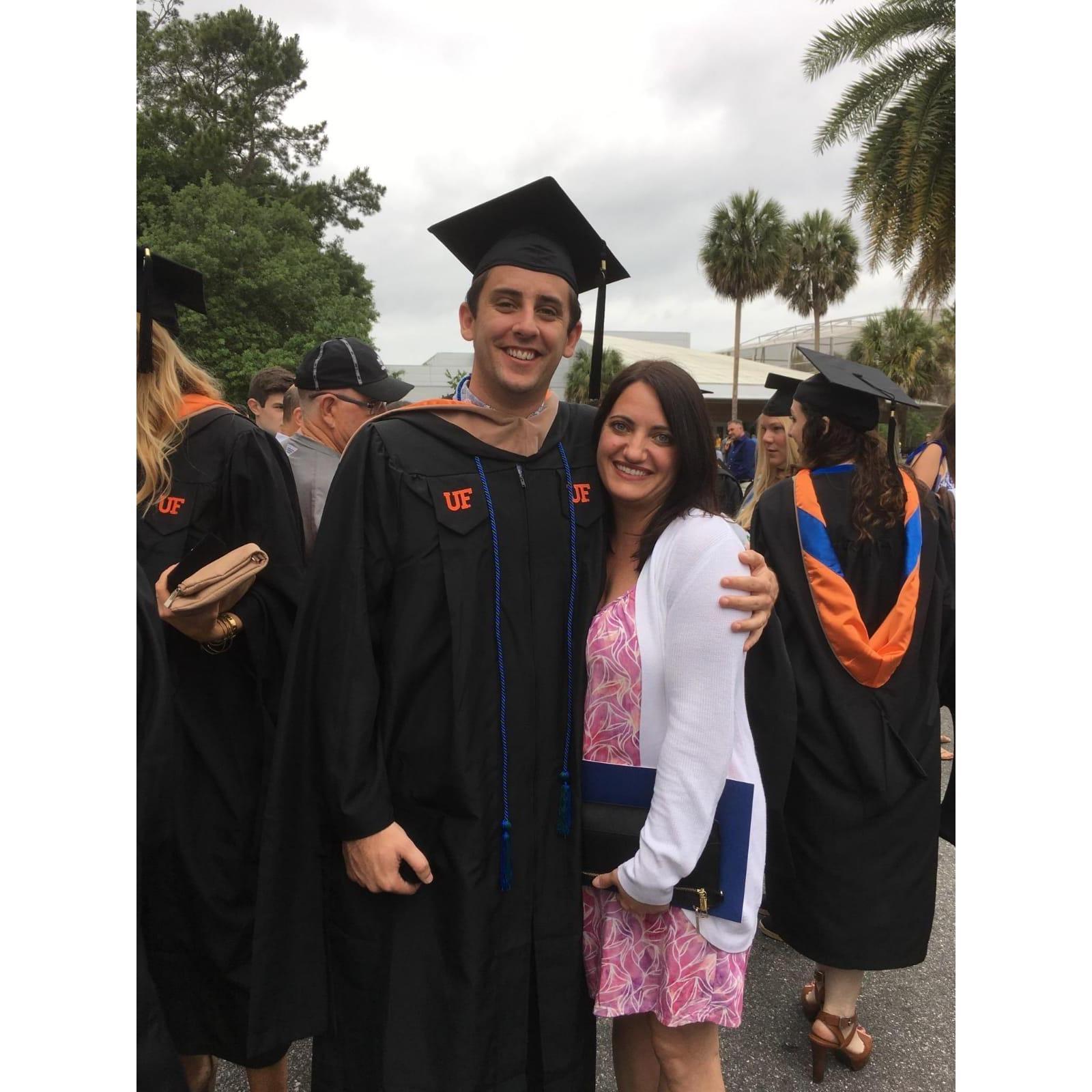 Todd graduates from UF with his MBA!! So proud of him that day!