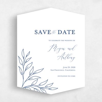 Blue Diamond Wedding Save the Date - Delana Classic