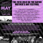 Zulu on the Bayou Mother's Day Festival- Sunday 5/13- 11:00am to 7:00pm