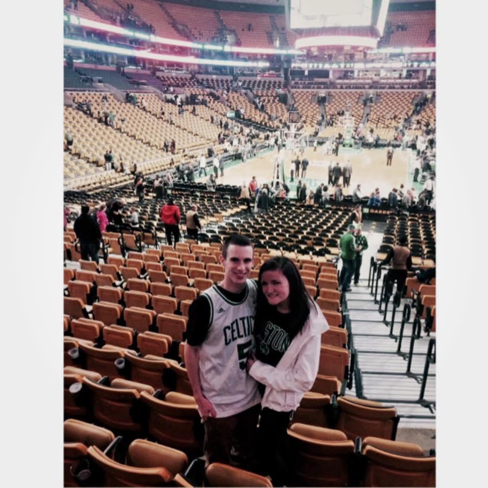 Our first date to the Celtics game December 2014
