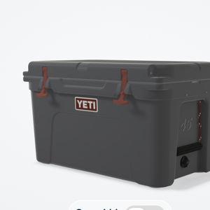 Customized 45 Yeti Cooler (Charcoal with Maroon trim kit)