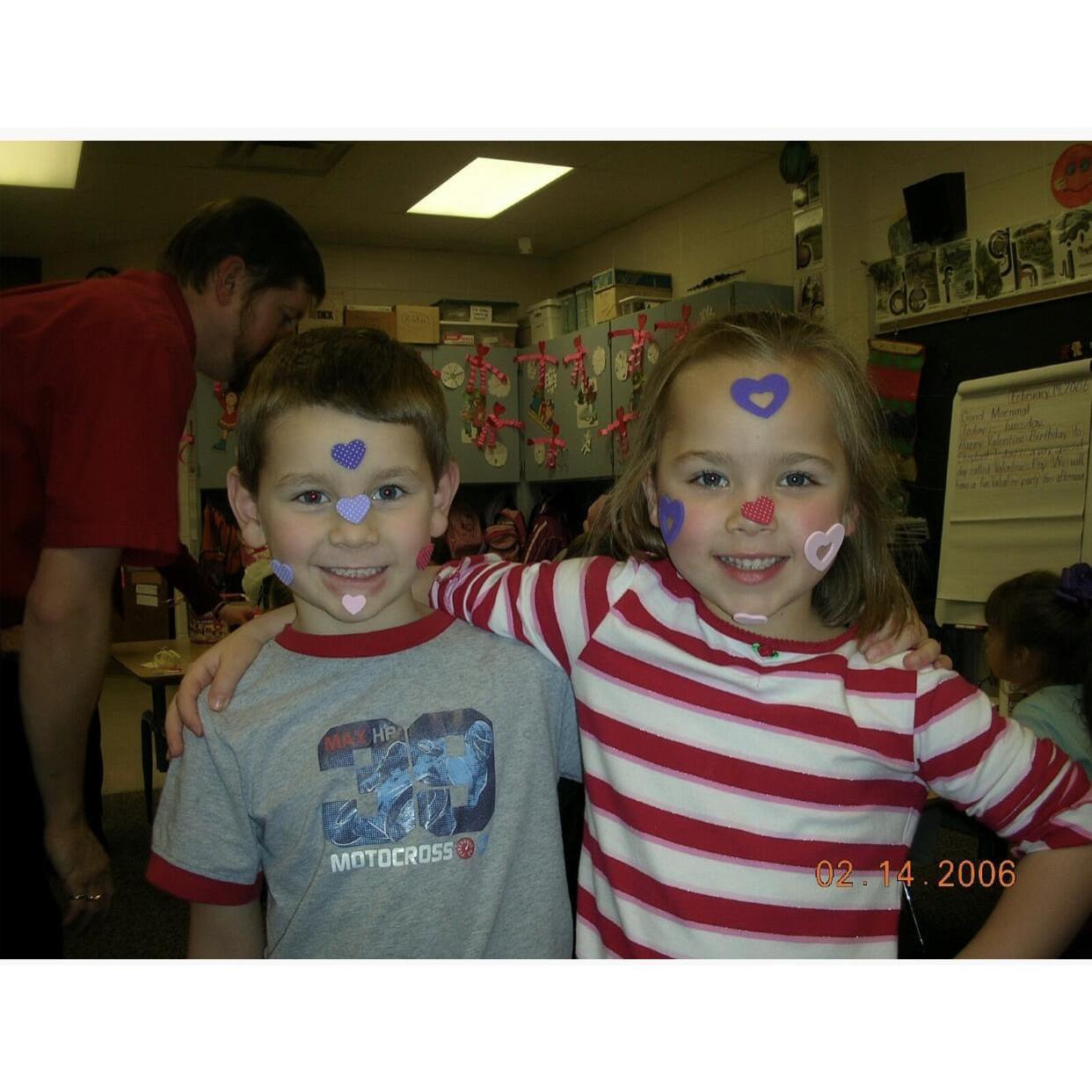 Valentine’s Day in Kindergarten! 
We’ve been each other’s valentine since 2006 😉