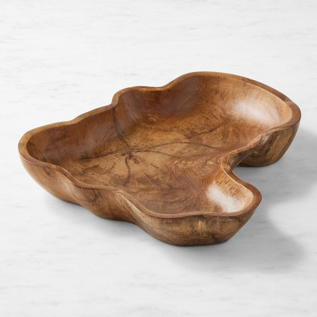 Live Edge Teak Bowl, Large