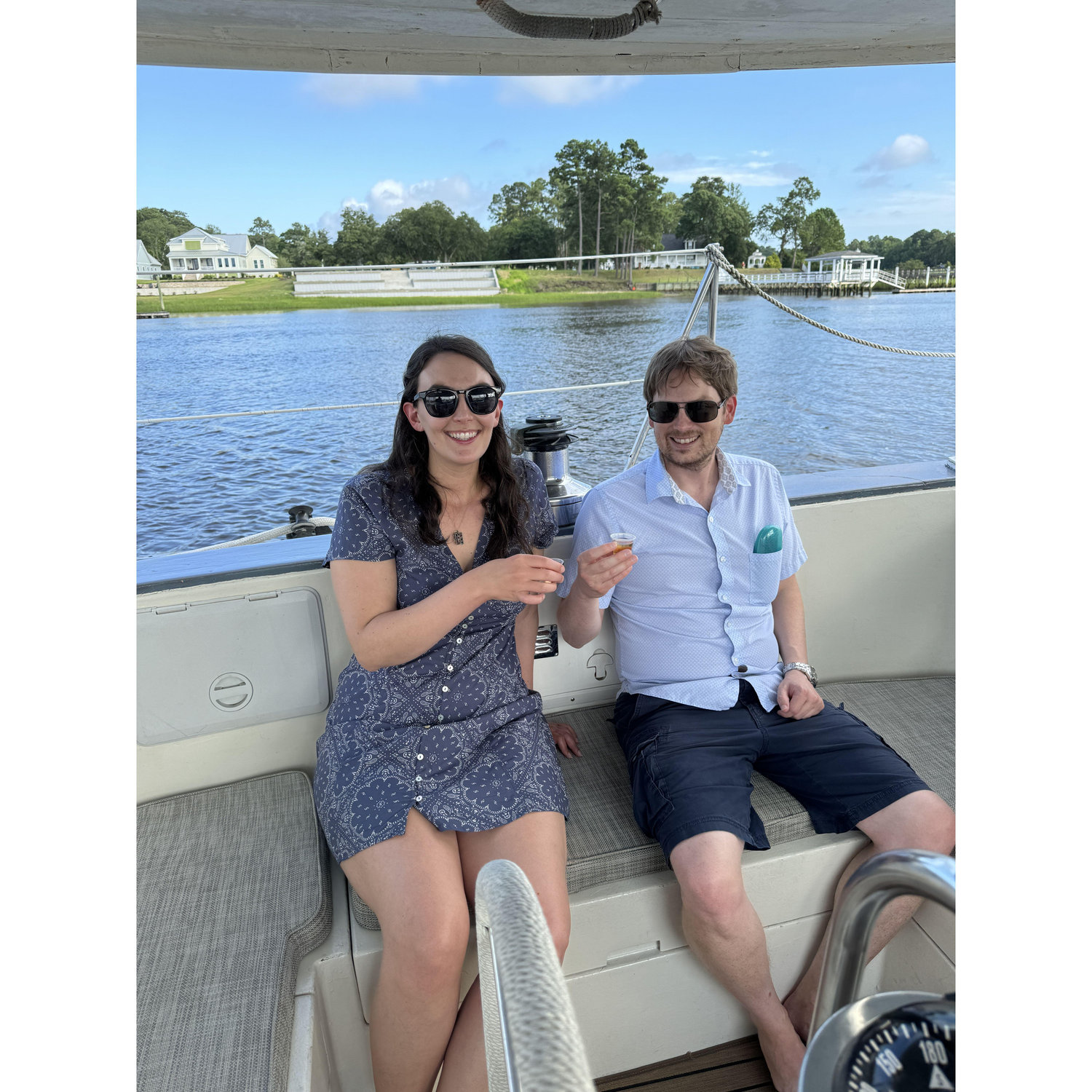 Shots on the sailboat before the proposal.