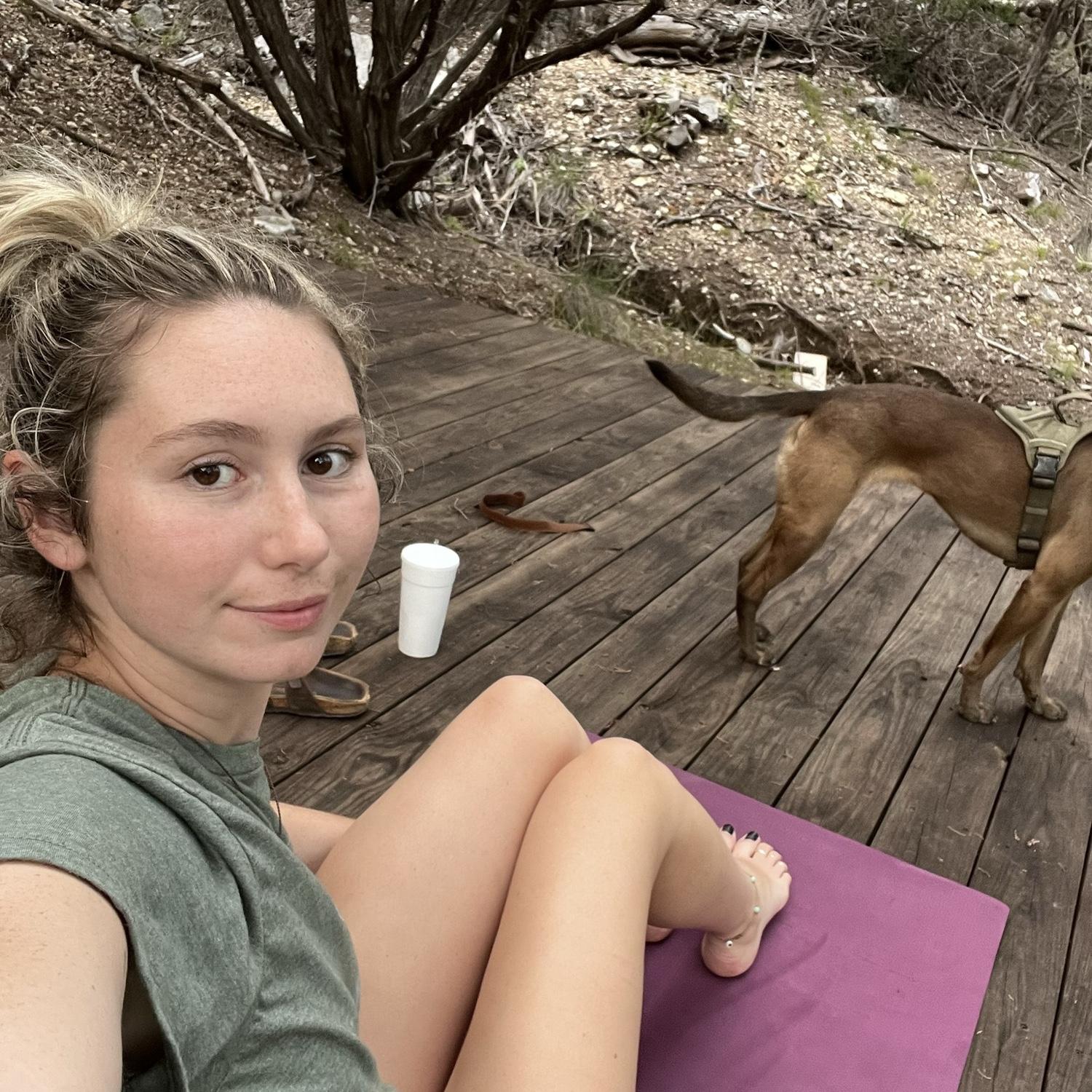 Morning yoga at James & Sally's screen home at Mill Creek - 05.27.23