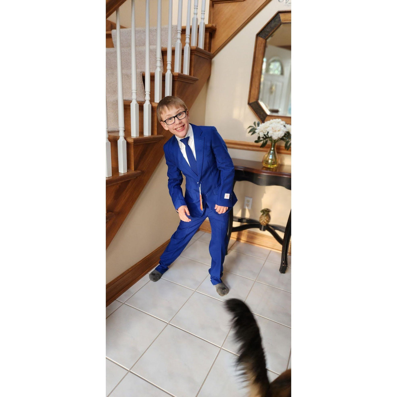 Liam Trying on his Suit for the wedding