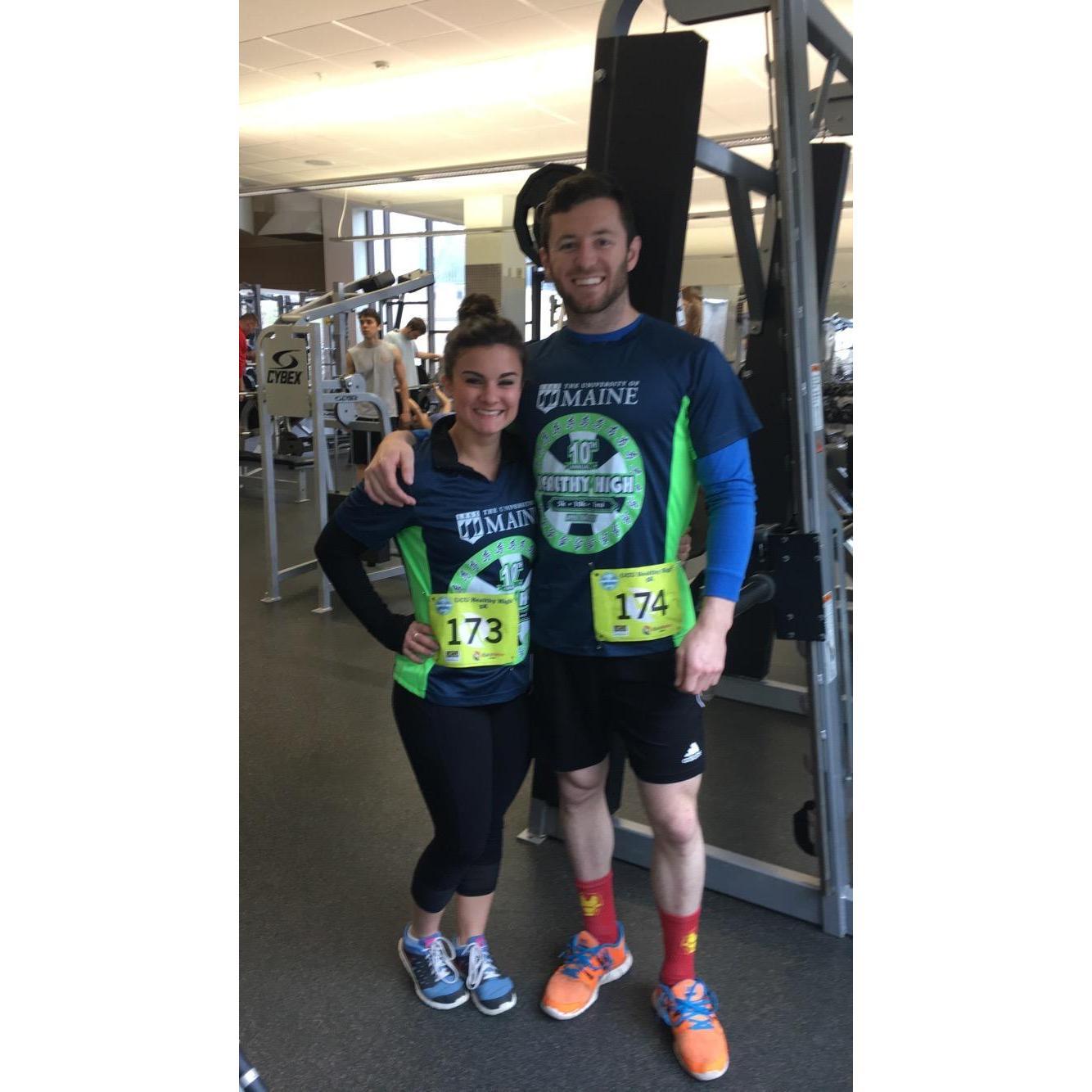 We ran our first (and only) 5k for the "Healthy High" at UMaine.