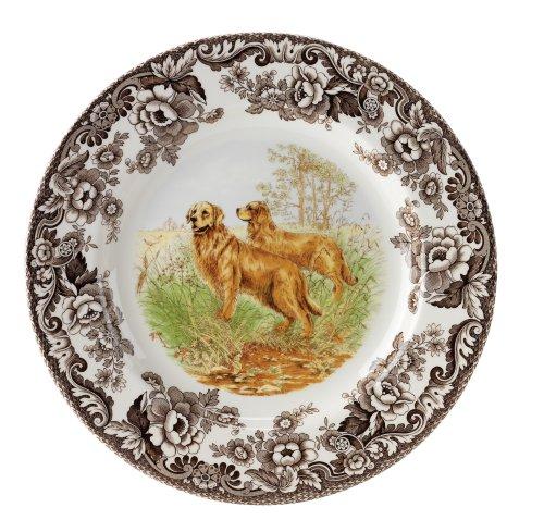 Spode Woodland Hunting Dogs Golden Retriever Dinner Plate