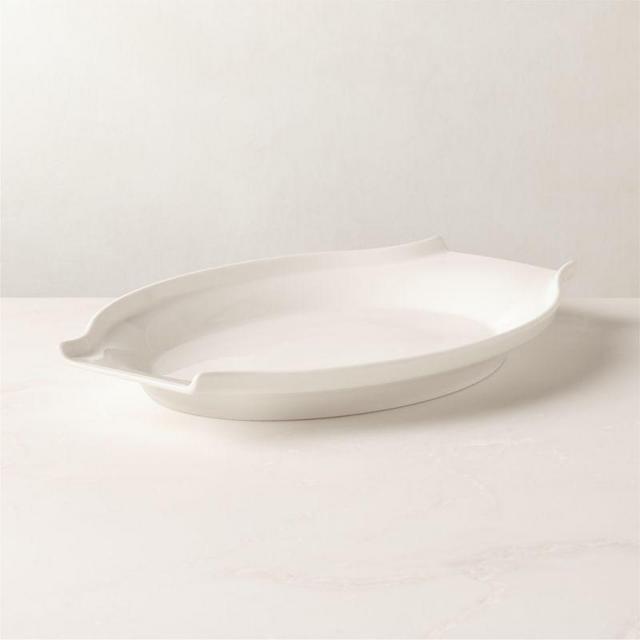 Contempri Large White Oval Platter
