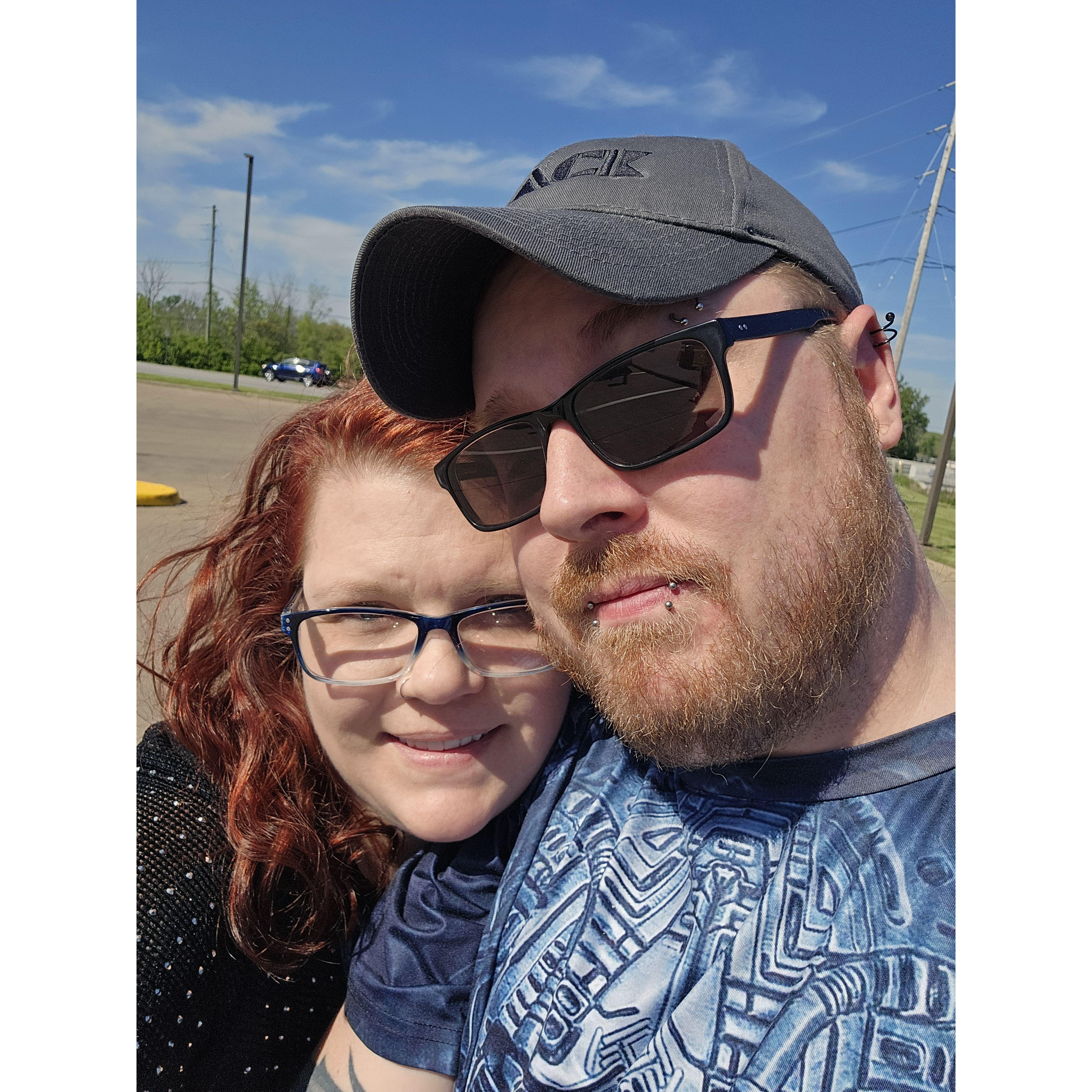 On the road to Cedar Point! Lots of love and fun!