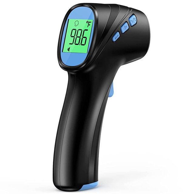 Touchless Thermometer for Adults, Forehead Thermometer and Object Thermometer 2-in-1 Dual-Mode Thermometer for Fast and Accurate Results (Black)