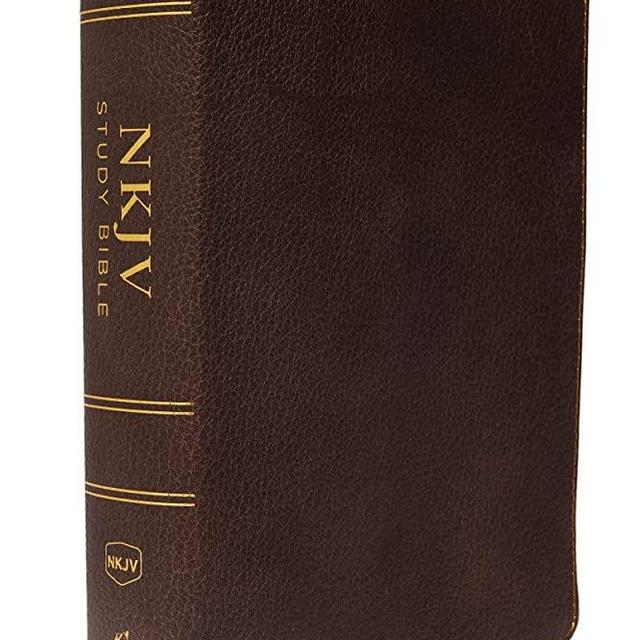 NKJV Study Bible, Premium Calfskin Leather, Brown, Full-Color, Comfort Print: The Complete Resource for Studying God’s Word