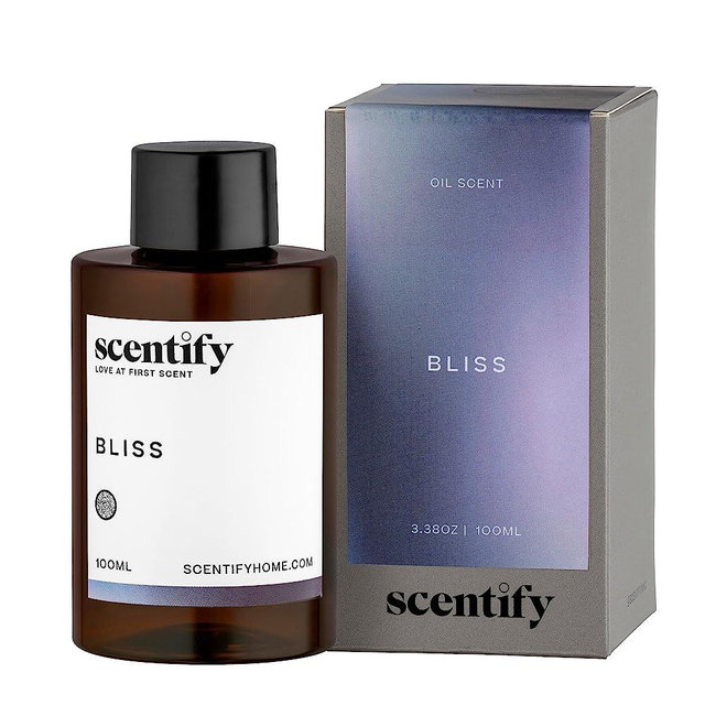 Bliss Aroma Oil Scent for Oil Diffusers by Scentify - Luxurious Aroma Oil with Eucalyptus, Bergamot, Tea & Powdery Scents - Relaxing Aromatherapy Diffuser Fragrance Non-Toxic & Pet Friendly - 3.4oz