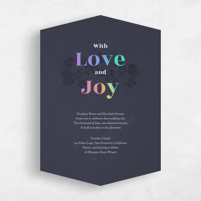 Blue Diamond Wedding Invitation - Reverie Type