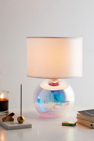 Iridescent Globe Table Lamp
