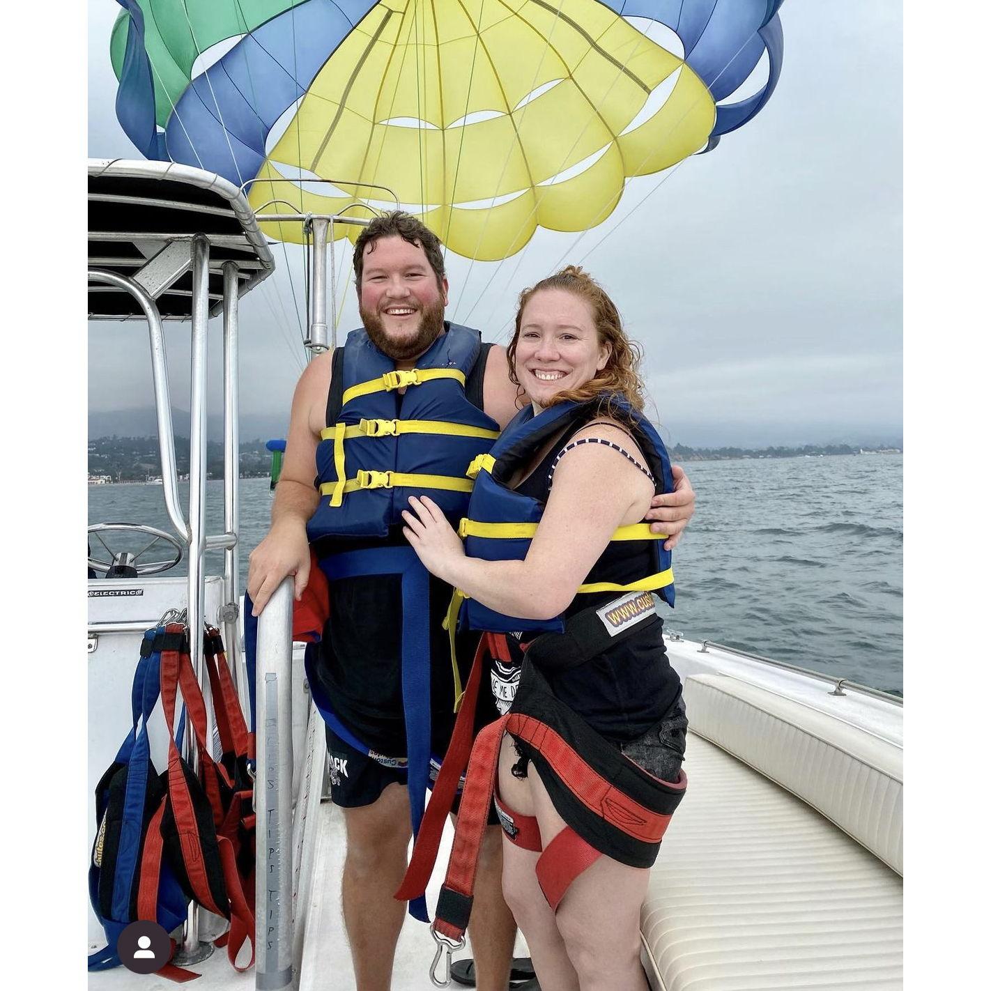 Parasailing in Santa Barbara.