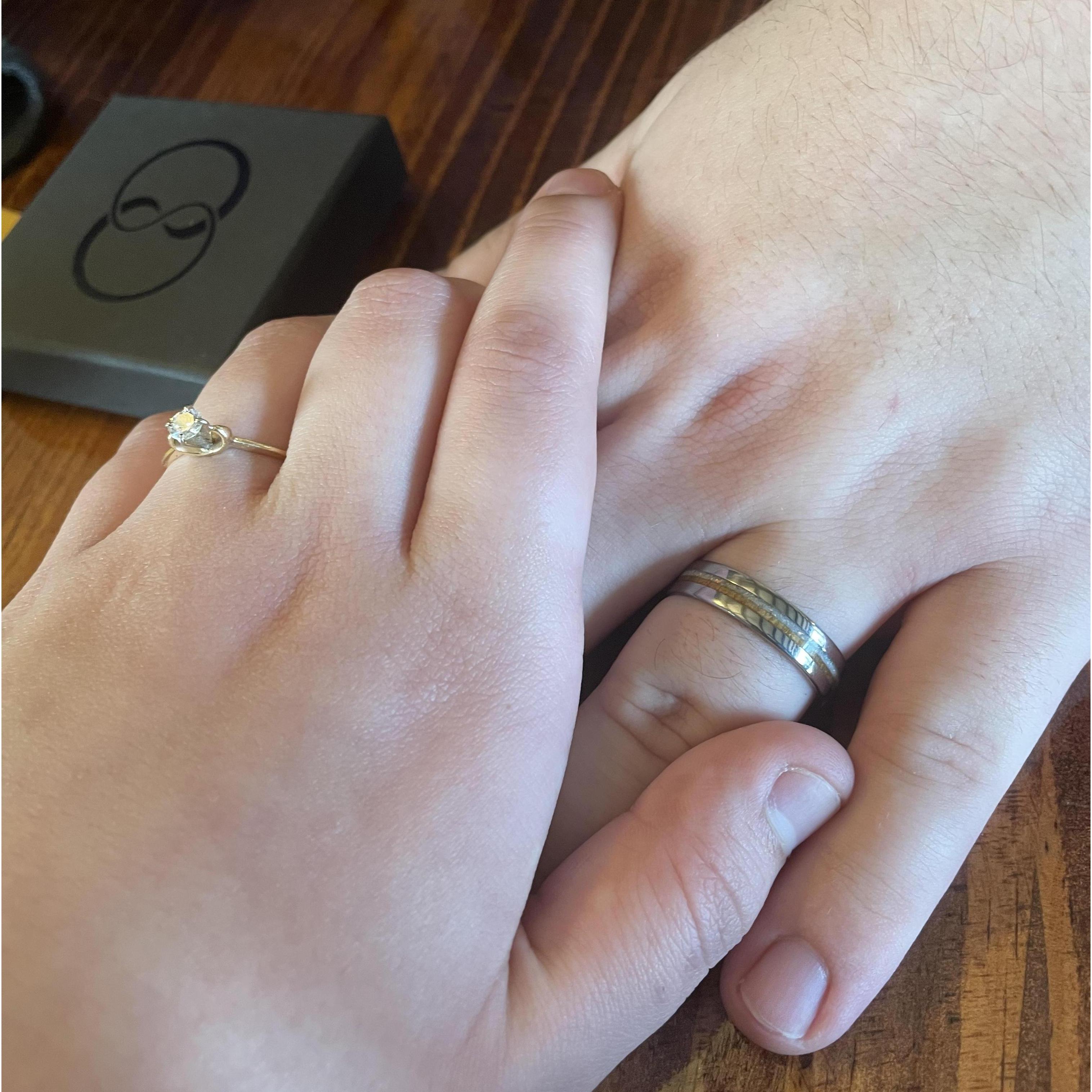Our engagement rings!