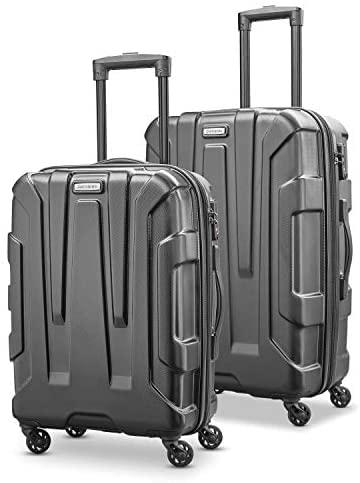 Samsonite Centric 2 Hardside Expandable Luggage with Spinner Wheels, Black, 2-Piece Set (20/24)