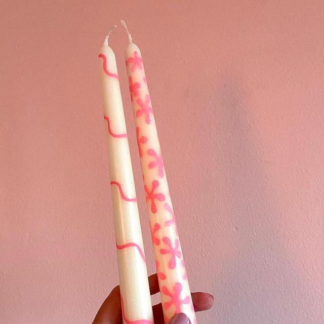 Squiggle Handpainted Candles