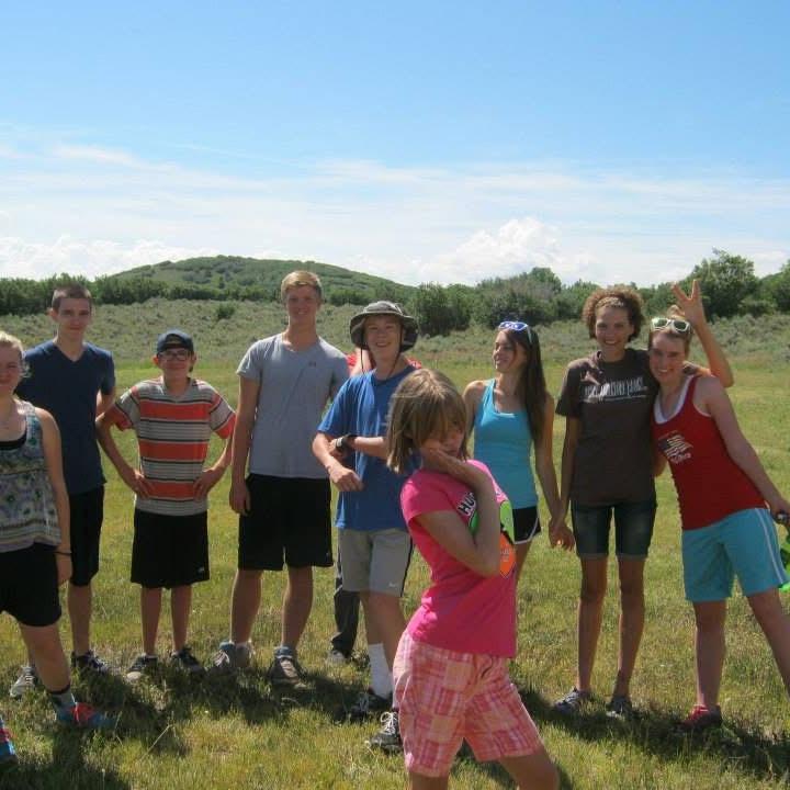 Summer camp 2015. Jordan is in the blue shirt and Hannah is in the red