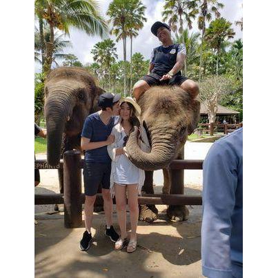 First time I've had two elephants kiss me