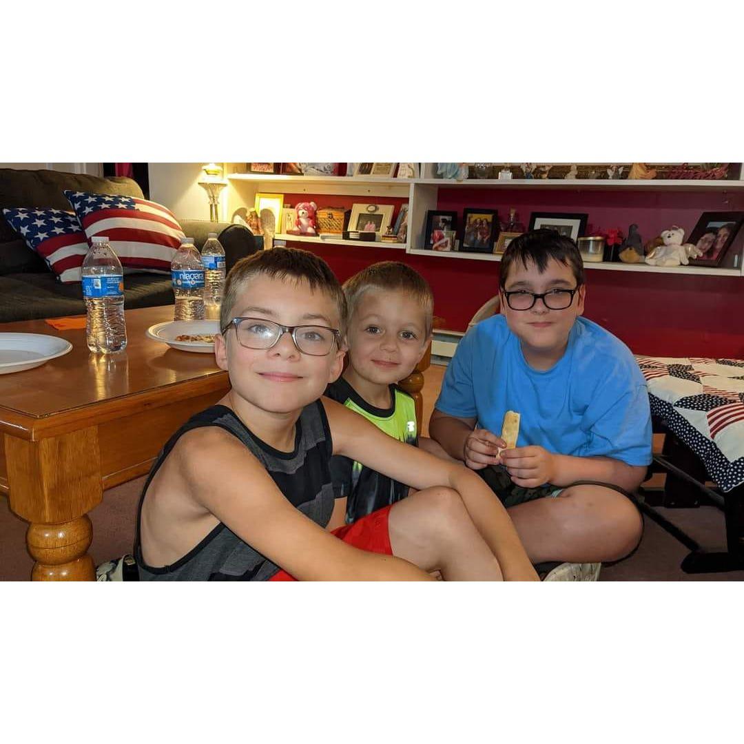 Boys during summer at Mams house