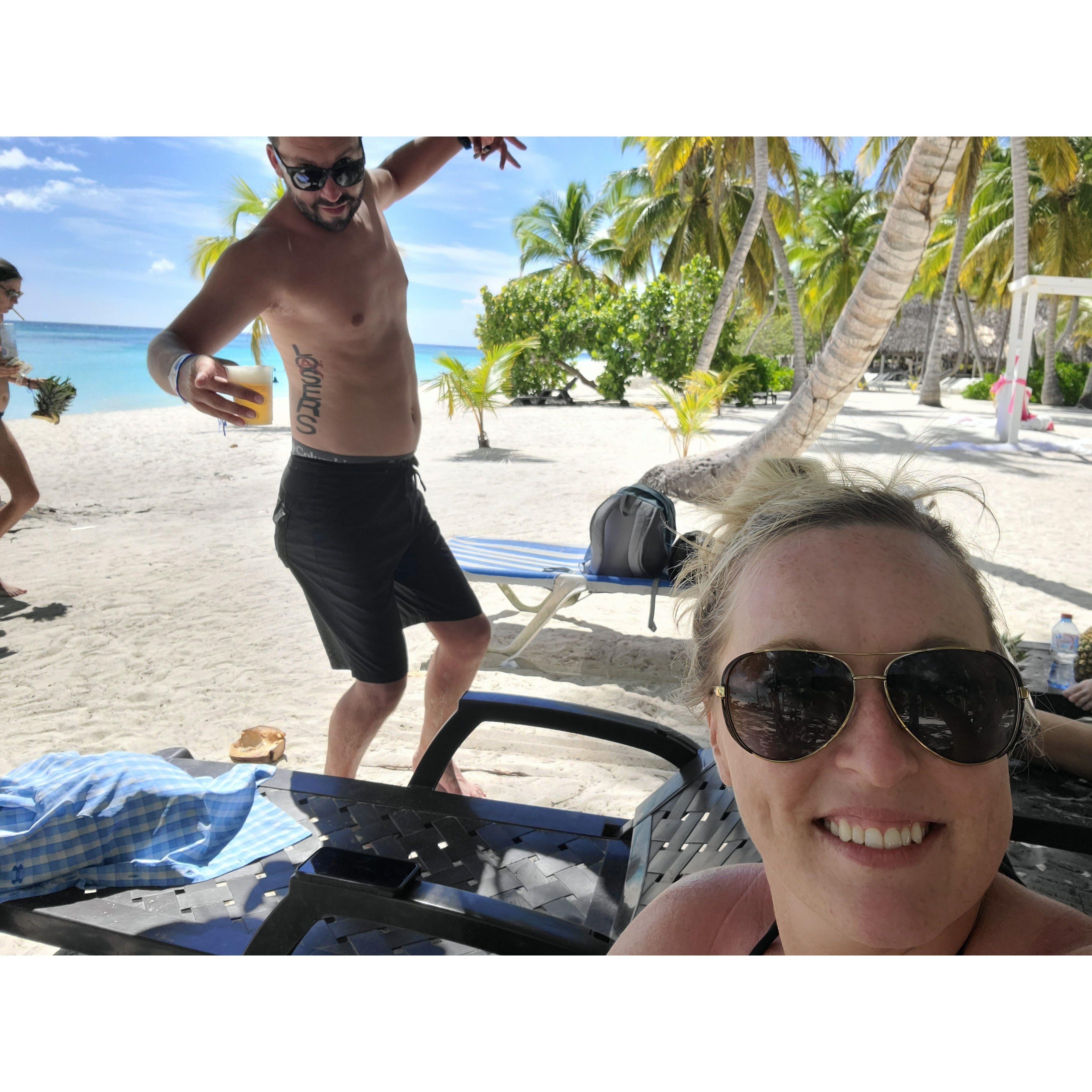 Punta Cana ...who knows what David is doing.