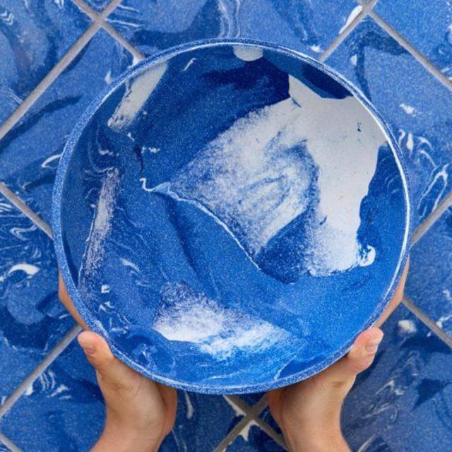 Blue Encaustic Bowl