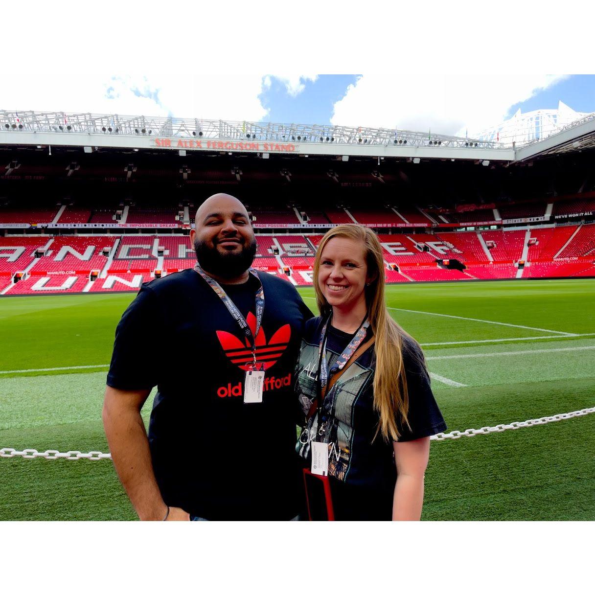 On our tour of Old Trafford in Manchester, England