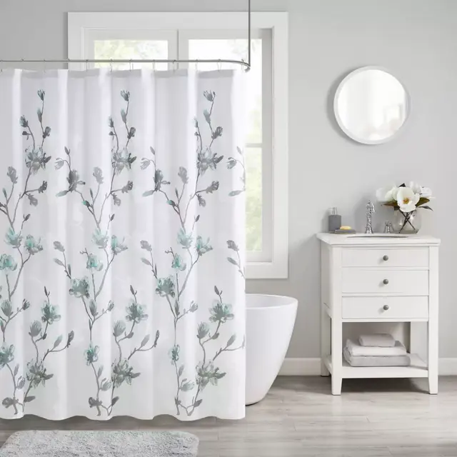 Madison Park Shower Curtain in Aqua