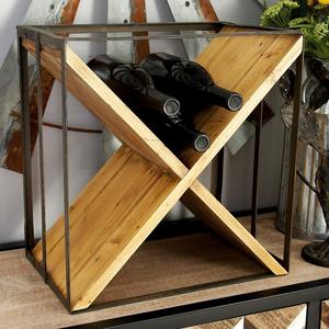 DecMode Modern X-Framed Wine Rack