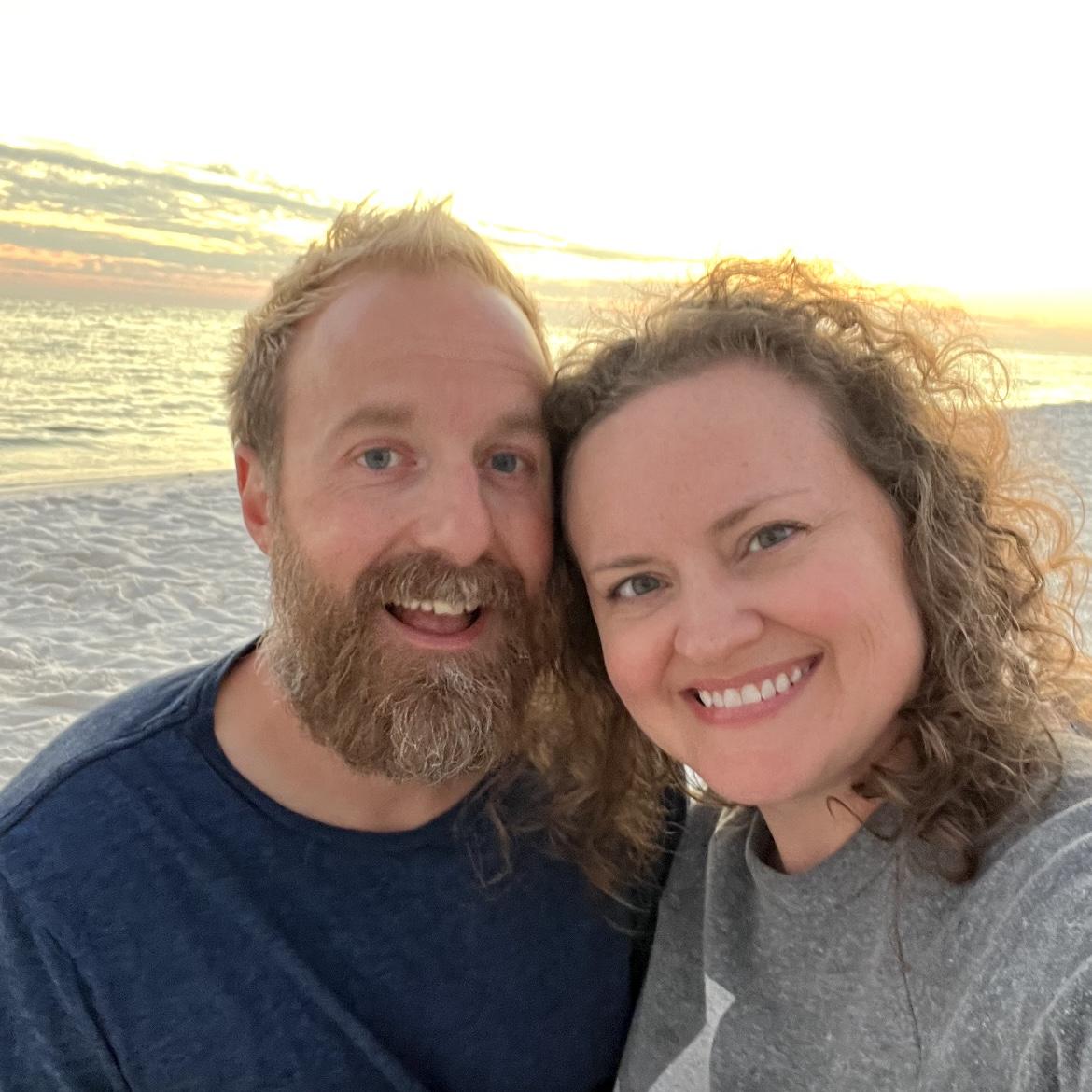 On the beach in Florida.