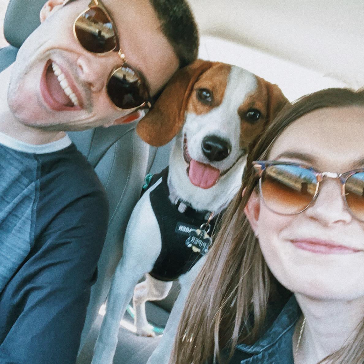 April 2021 / Selfie with Piper after her first hike