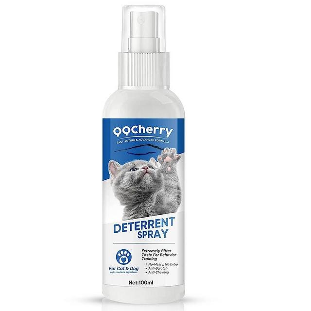 QQCherry Cat Repellent Indoor, Cat Spray Deterrent, Effective Cat Scratch Furniture Protector, Safe Formula, Suitable for Cats and Dogs Indoor & Outdoor Use