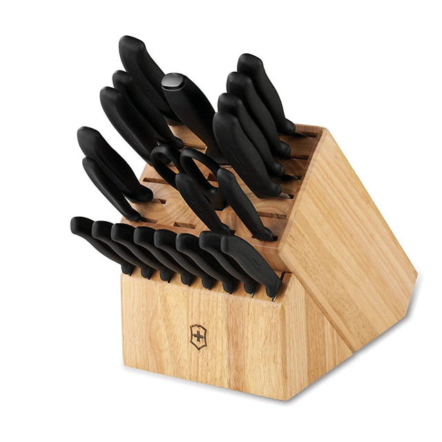 Victorinox Swiss Army Cutlery Swiss Classic Knife Block Set, 22-Piece