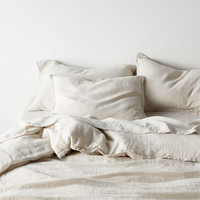 European Flax ®-Certified Linen Warm Crisp White King Duvet Cover