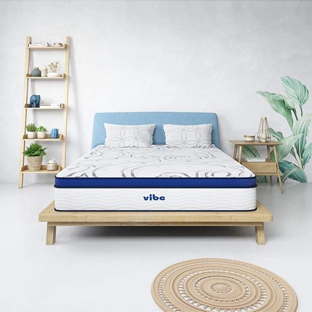Vibe Quilted Gel Memory Foam and Innerspring Hybrid Pillow Top 12-Inch Mattress, Twin