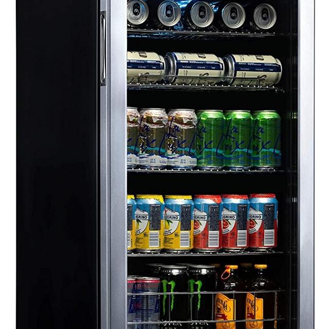 NewAir NBC126SS02 Beverage Refrigerator and Cooler, Holds up to 120 Cans, Cools Down to 34 Degrees Perfect for Beer Wine or Soda