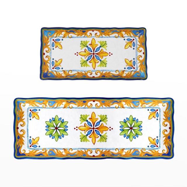 Le Cadeaux Trieste Biscuit Tray & Baguette Tray Serving Set