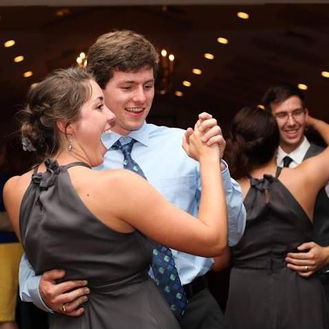 Lynnie was a Ballroom Dance TA in college and showed Chris some moves. Now he definitely 'leads' and she definitely 'follows' (mostly).
