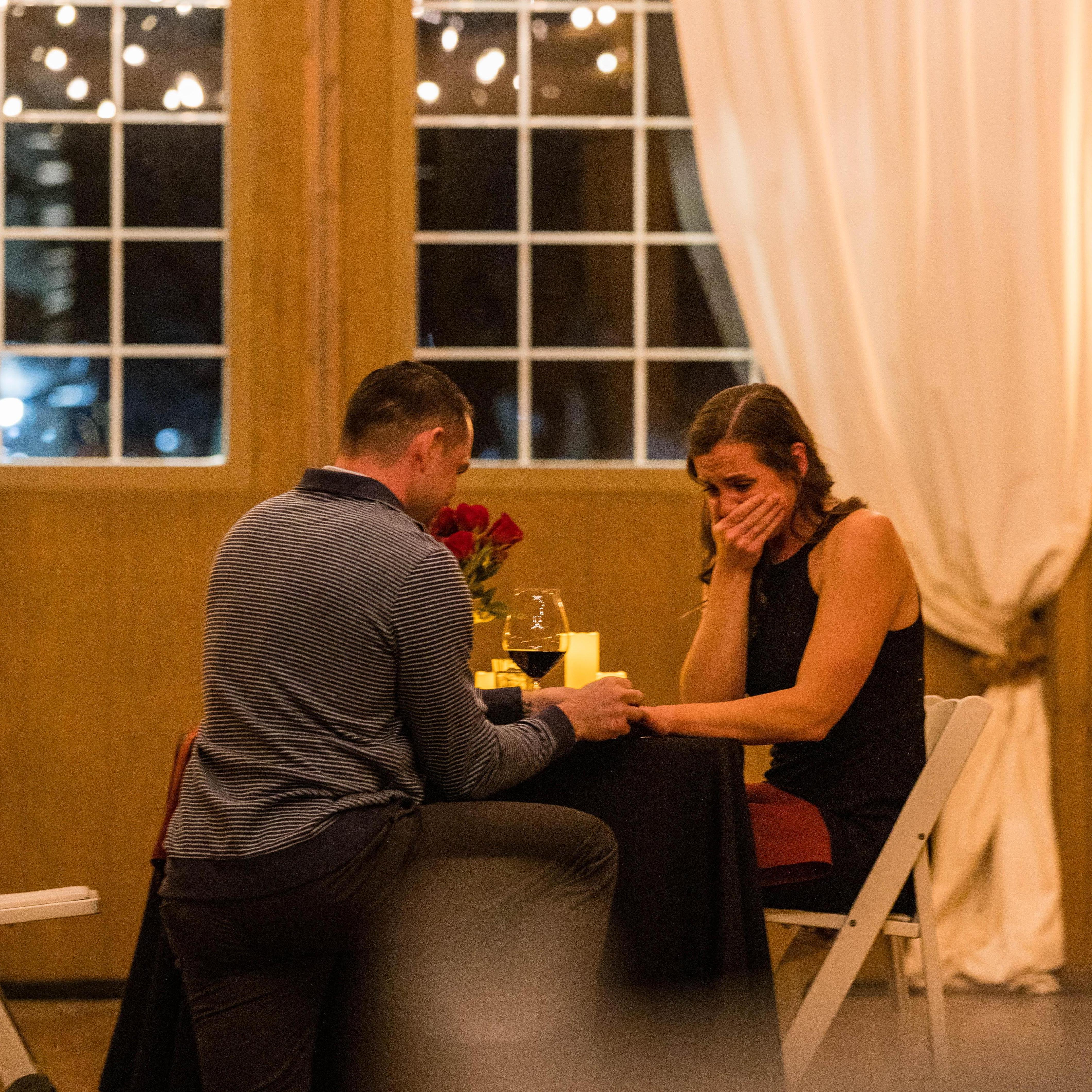 Down on one knee! Eek!