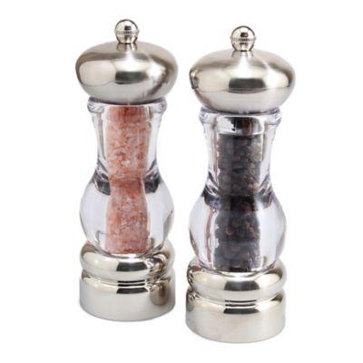 Olde Thompson Reina Salt and Pepper Mill Set in Stainless Steel