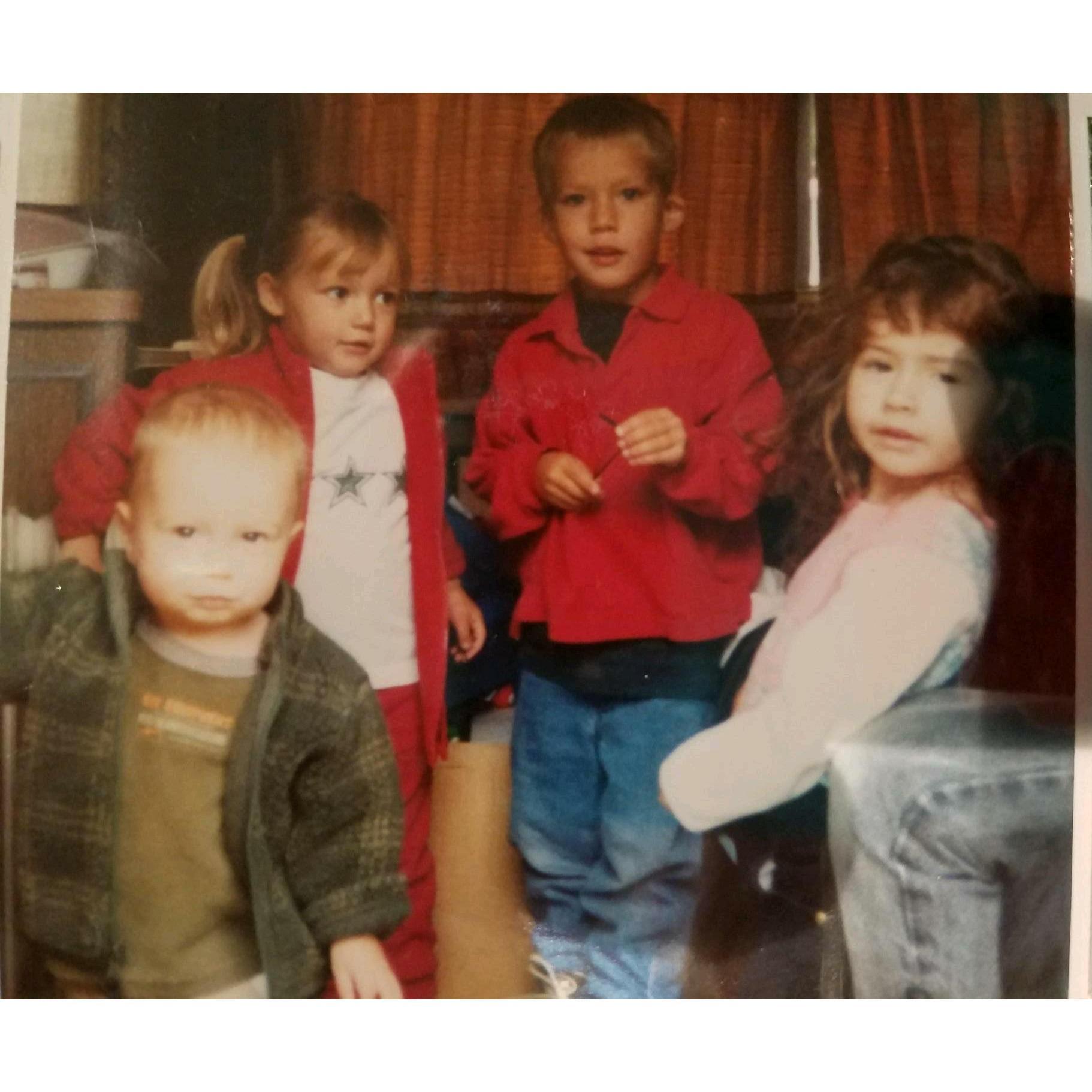 2003? Cutter: Snacking, being cute as heck!
Laura: As usual "mornings? no."
Kinley: being adorable with little blonde pigtails, predicting Cutter & I getting together.
Caleb: being a fun-loving cutie.