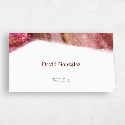 Red Wedding Place Card - Larimer