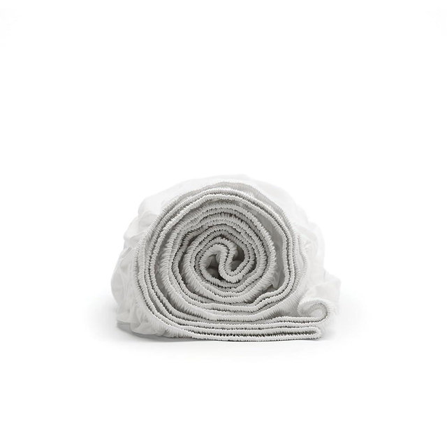 Boll & Branch Signature Hemmed Fitted Sheet - King, White - 100% Organic Cotton - 1 Fitted Sheet Only