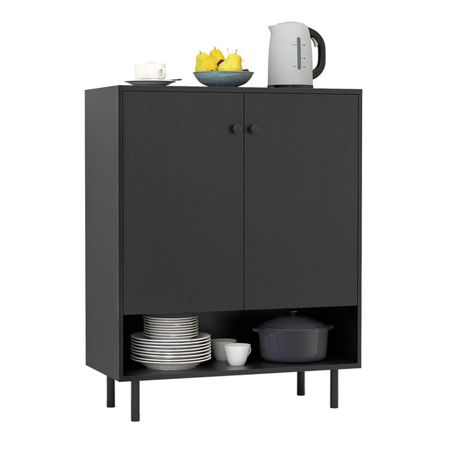 Costway Sideboard Buffet Cabinet 2-Door Kitchen Storage Cabinet w/ Adjustable Shelf